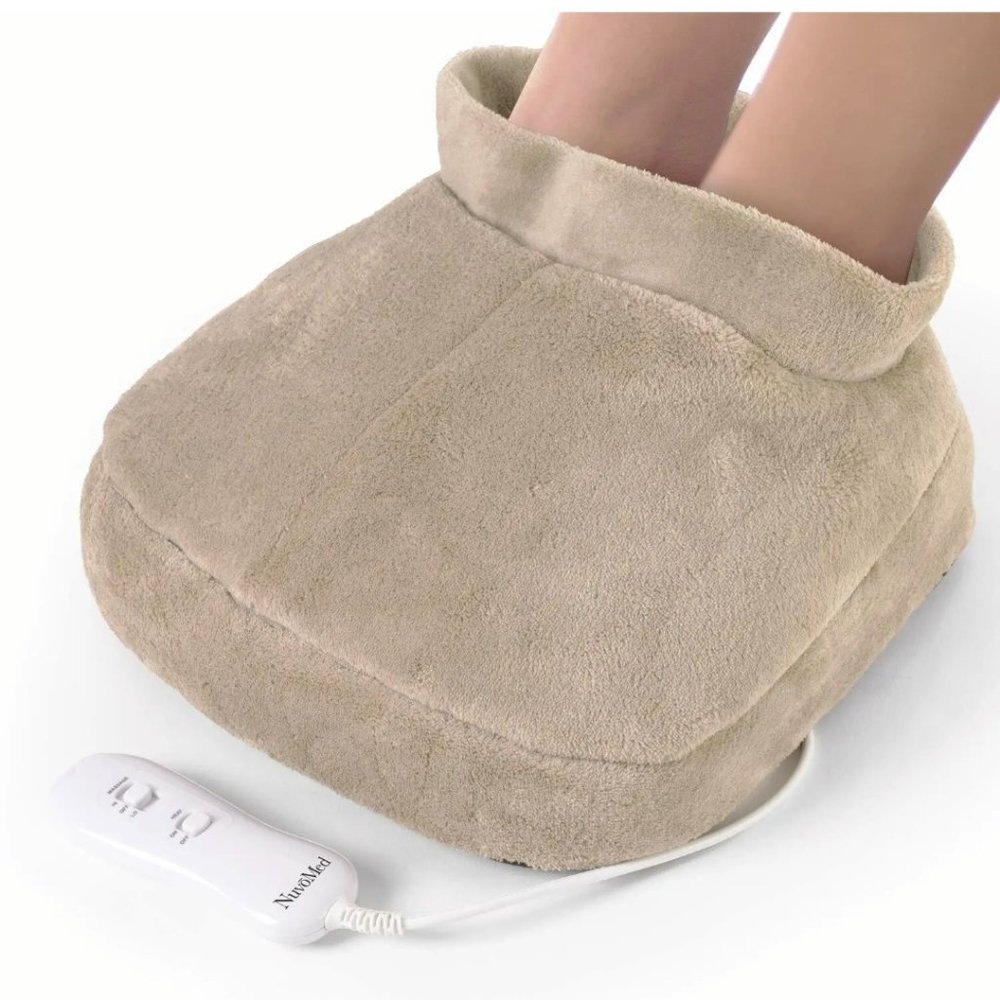 Electronic Foot and Back Massager, Heated Feet Massage, Therapeutic Vibrating